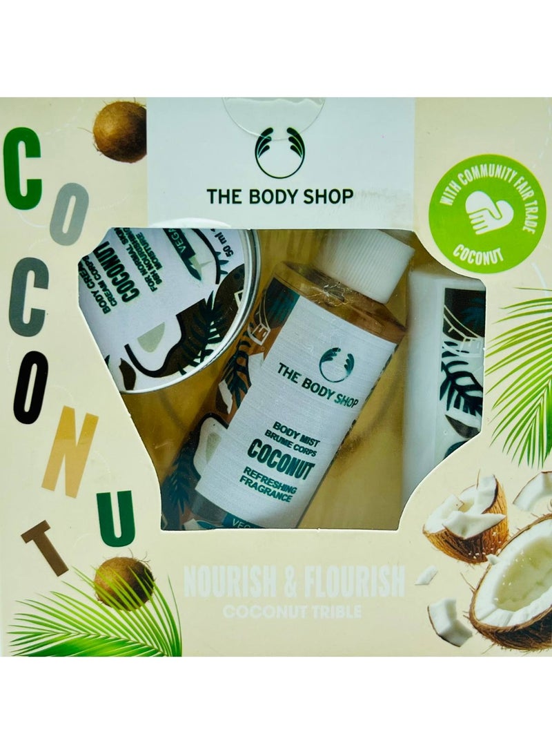 The Body Shop Coconut Body Care Gift Set – Body Mist, Body Milk & Body Cream - Image 2